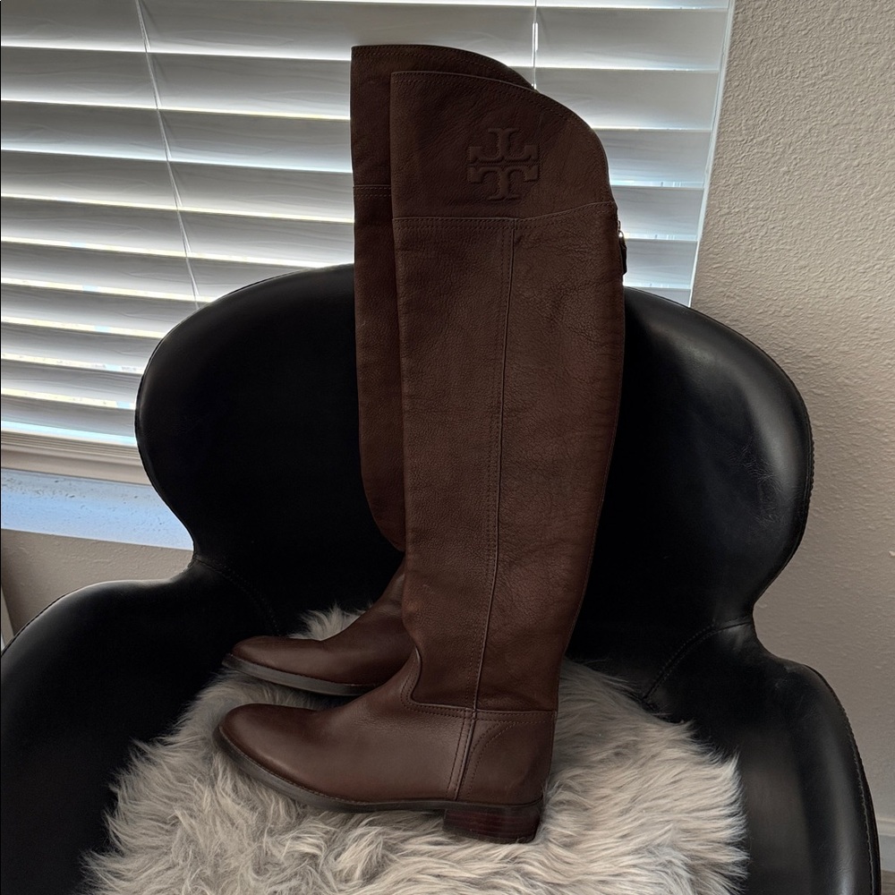 Tory Burch Dark Brown Riding Boots